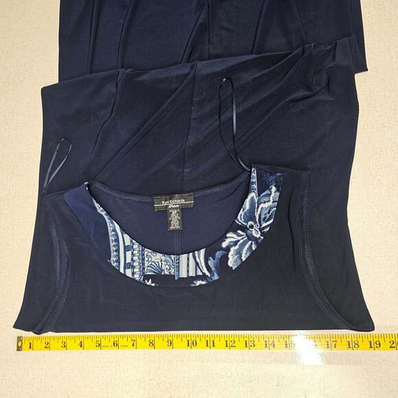 R&M Richards Women's Dress Set Sz 8 Petite Blue Floral Print Professional Office - Picture 9 of 11